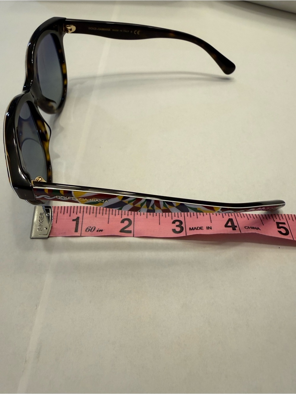 Dolce & Gabbana Multicolor Geometric Cat-Eye Sunglasses - Black Lenses - Picture 11 of 11